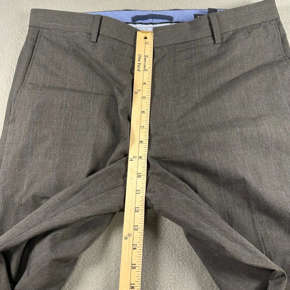 Banana Republic Classic Fit Mens Dress Pants 35x32 Charcoal Grey Blue Pinstripe